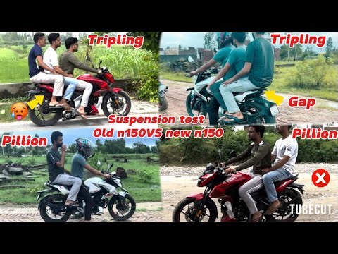 SUSPENSION TEST🔥 PULSAR N150 OLD N150 VS NEW N150 2024 || SEE THE 😳DIFFERENCE || ZPMVLOGS