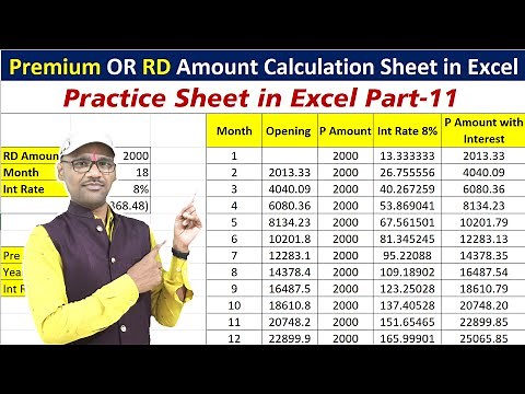How to Create RD Amount and Insurance Premium Amount Calculation Using Excel | FV Function in Excel