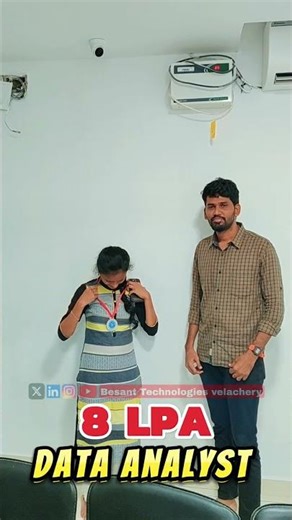 Besant Technologies Velachery placements | Amala Got placed as Data Analyst 8LPA