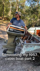 298K views · 6K reactions | Remodeling my 1957 cabin boat part 2. #boat #tinyboat #fishing #aluminumboat #brothers | freeddom35 | Facebook