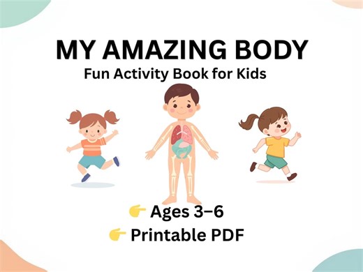 Human Body for Kids – Printable Activity Book | Preschool Worksheets | Montessori Learning | Homeschool PDF - Etsy
