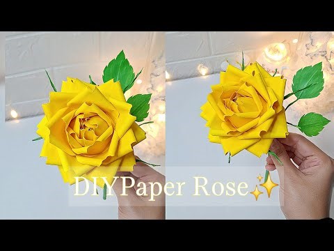 Super Aesthetic Paper Rose/ step by step tutorial /How to make flower from tissue paper|Paper Rose