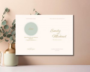 Minimalist Wedding Program Template: Editable A4 Order of Service (digital Download) - Etsy Australia