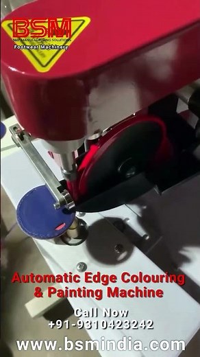 Automatic Edge Coloring & Painting Machine - Industrial Coloring Machines - Shoe Edge Painting
