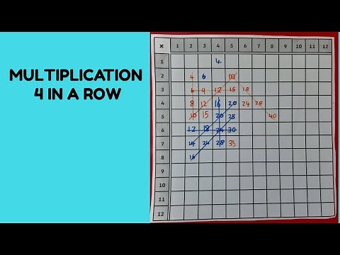 Maths game - Multiplication 4 in a row