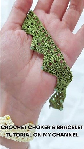 Crochet Necklace Choker/Bracelet Tutorial in 10 minutes! #crochetnacklace #crochetbracelet