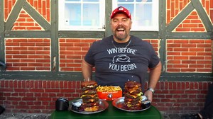 I win $100 if I can eat these ten patties in under 25 minutes