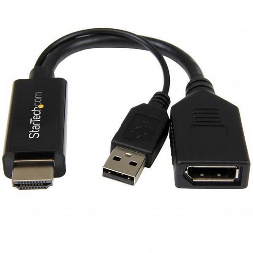 StarTech HDMI to DisplayPort Converter - HDMI to DP Adapter -4K