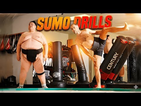 A sumo wrestler's workout routine and diet for high level strength