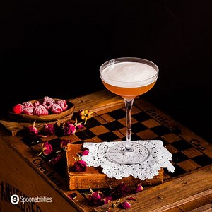 French Martini of vodka, raspberry liqueur & pineapple juice