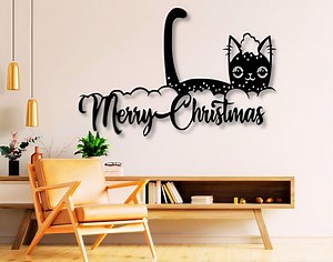 Christmas Cat Svg Dxf Files, CNC Laser Cut (SVG, DXF) - Etsy
