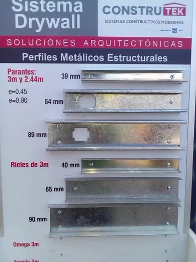 Perfiles metálicos para drywall, rieles y parantes para muros y techos. #drywallperfection #drywall #drywaller #drywallperu