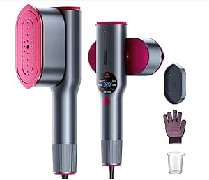 DRFLASH 2-in-1 Steamer & Iron for Clothes,15s Fast Heat-up 1200W Portable Handheld Garment Steamer,Travel Size with Large Ceramic Heat Panel,Quick Wrinkle Removal,110V-120V