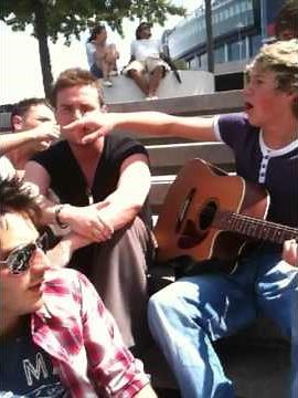 Niall Horan with @DambroMusic singing Bieber's 'Baby' at XF Boot Camp