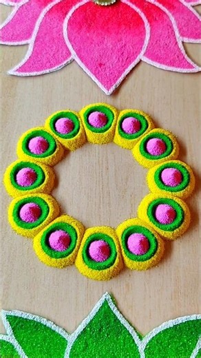 Satisfying Rangoli | Simple Rangoli | Easy Rangoli Tips and Tricks | ASMR #rangoli #satisfying #asmr