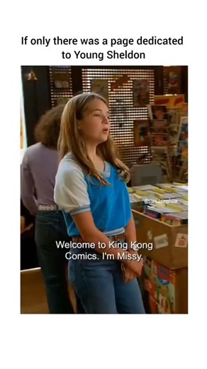 Sarcasmshow on Instagram: "This scene is from the TV series ”Young Sheldon” (Season 6, Episode 7: ”A Tougher Nut and a Note on File,” aired Nov 2022). It’s not a movie—it’s a prequel to ”The Big Bang Theory” about Sheldon’s childhood. Facts: - The comic Sheldon wants is Marvel’s Secret Wars #8 (1984), introducing Spider-Man’s black symbiote suit, which becomes Venom. - Iain Armitage, who plays Sheldon, was 9 when the show started in 2017. - The episode leads to Sheldon creating a comic database,