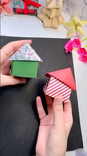 How to fold a little gift box 🎁 #origamigiftbox #papercraft