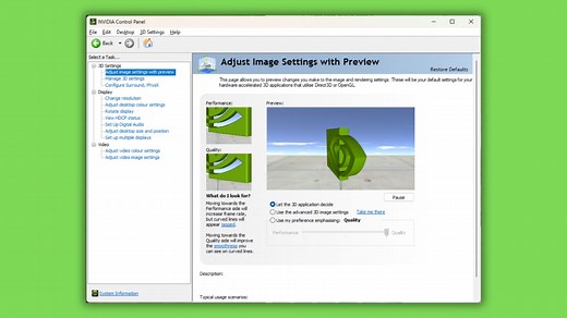 Best Nvidia App settings for high performance