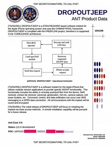 NSA Was Able to Capture Live Data From Compromised iPhones in 2008, Including Live Camera, GPS, and More
