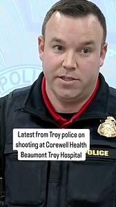 26K views · 917 reactions | Moments ago … Troy police provided an update after a shooting at Corewell Health Beaumont Troy Hospital this morning. They say it was a “targeted incident” between two employees. The suspect is still on the loose. Updates on WXYZ.com. #breaking #hospital #shooting #suspect | WXYZ-TV Channel 7 | Facebook