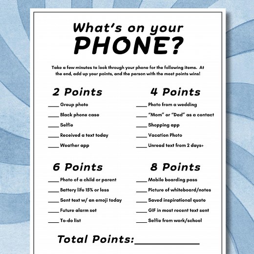 Icebreaker Game, Printable Whats on Your Phone Game, Phone Trivia Game, Office Party Game, Trivia Icebreaker Game, Easy Party Starter Game - Etsy