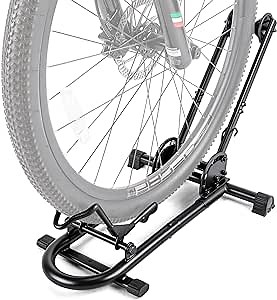 Indoor Bike Floor Stand - Bike Stand Rack for Garage/Home - Bike Storage Bicycle Parking Rack Fit 26”-29” Mountain Road Bikes
