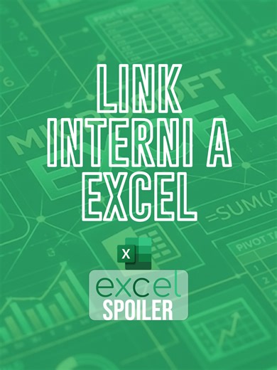 Navigare tra più fogli Excel con link intelligenti Se in Excel lavori con molti fogli e perdi tempo a cliccare avanti e indietro per trovare quello giusto, questo trucco ti semplifica la vita. In questo video vedi come creare link interni tra fogli Excel, così navighi il file come fosse una piccola applicazione. Qui non stiamo parlando di formule complicate, ma di usare Excel in modo più funzionale e ordinato. Il flusso mostrato nel video è questo: 1️⃣ Scegli la cella che vuoi usare come collega