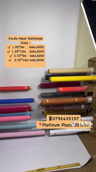 Paper Backdrops available. Manual and automatic backdrop holders available. #backdrops #backdropstand #studio #photography #film #background #backdropholder