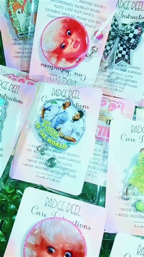 Custom Badge Reels - Follow Shimmer & Sparkle Customs