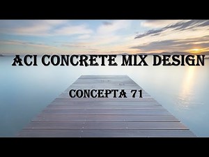 ACI Concrete Mix Design Problem-1