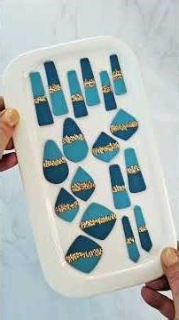 Making Metallic Turquoise polymer clay earrings ❤️✨