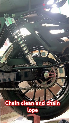 Chain clean and chain lube . Motul best for chain service.😍 Most necessary for bike