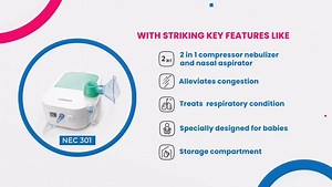 71K views · 329 reactions | Omron launches DuoBaby (NE-C 301), India's 1st Nebulizer with a Nasal Aspirator, dual Inhalation tops and a storage compartment. Omron Duobaby is designed with advanced technology to simplify breathing for babies and provide peace of mind to parents. Now EXCLUSIVELY available on: www.omronbrandshop.com/home-care/nebulizers/duobaby/ | Omron Healthcare | Facebook