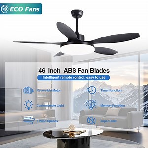 [Hot Item] 56 Inch DC Motor 6 Steps Wind Speed Reversible Ceiling Fan Color Dimmable with 60W LED Light Ceiling Fan