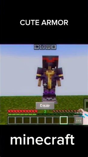 😱cute armour in Minecraft game 😱