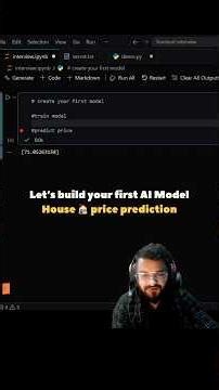 Build your first AI model to predict the house price #python #sklearn #coding #machinelearning