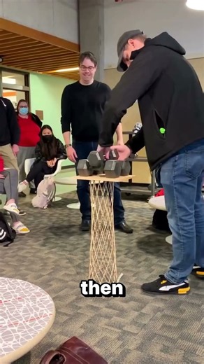 He Built a Wooden Tower That Held 4 Dumbbells! 🤯💲