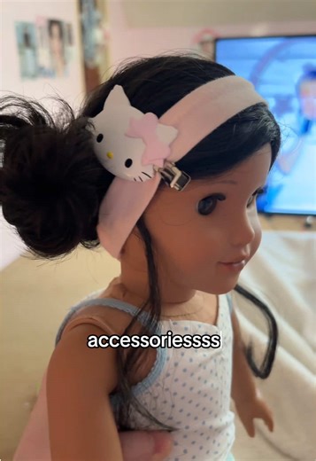 Replying to @Kira american girl doll easy side bun tutoriallll #americangirldoll