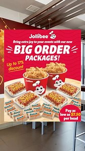 Hosting a party this holiday season? 🍗✨Jollibee’s Big Order Packages are perfect for 20, 30, or 50 people! ✔️ Up to 17% off ✔️ Starting at $7.50 per person (prices vary by location) ✔️ Includes all your Jollibee favorites 📅 Available Nov 21 – Dec 31. Pre-order now at your nearest Jollibee! 📸: @BRIGITTEBIRDY @JollibeeUS @InternQueen #ad #JollibeeUSA #JollibeeSkokie #JollibeeAmbassador | Jollibee USA