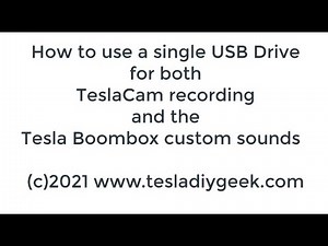 Tesla Boombox and Dash Cam on a single drive - how to format and a USB drive for custom sounds.