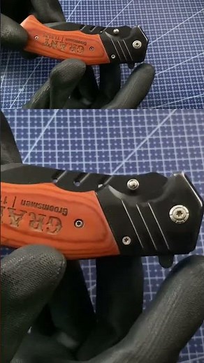 Heavy 8.5" Black Outdoor Spring Assisted Knife Hunting Wood Handle