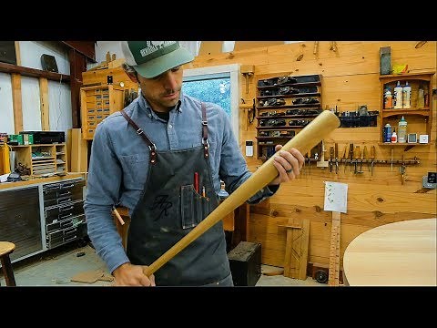 Making An Old School Baseball Bat - NO LATHE
