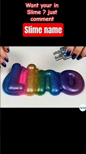 Your Name in Slime! 😍 (So Satisfying) #satisfying #slimeasmr #viral