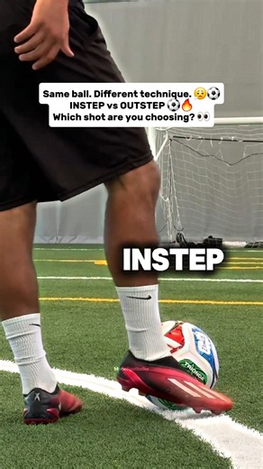 Instep vs Outstep Shot ⚽🔥 | Learn Both Techniques! #instep #shorts #football