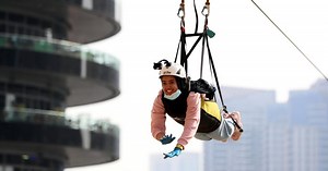 XLine Dubai Marina zip line reopens to the public with new safety measures | The National