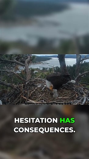 The eagle chicks are growing and everything shifts! #baldeagle #nestcam #wildlife
