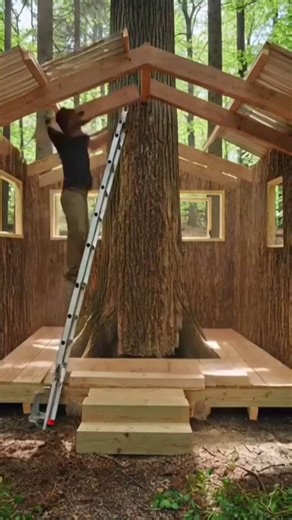 Cozy Room Inside a Giant Tree 🌳✨ | Magical Treehouse Hideaway