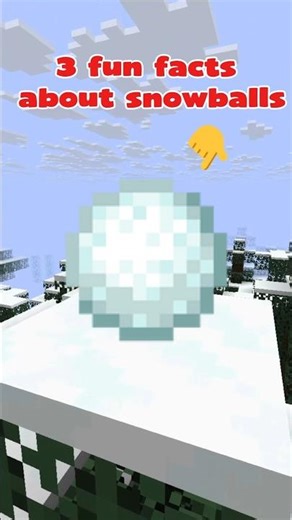 3 fun facts about snowballs in minecraft #minecraft #minecraftchristmas #minecraftsnowballs
