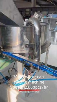 30/35 water cap slitting machine;speed:12,000pcs per hour #water #cuttingmachine #machine #factory