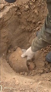 German helmet found in Stalingrad with mysterious white circle painted - WWII excavations - 1943